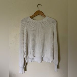 White knit sweater